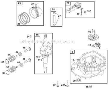 Part Location Diagram of 499434 Briggs and Stratton Piston Assembly-010 (.010 O.S.)